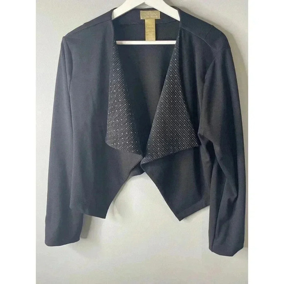 Miss Tina By Knowles Long Sleeve Cropped Jacket, Size XL, Black , Beyoncé Mom - Picture 1 of 6
